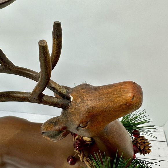 Large Resin Votive Candle Reindeer - Picture 8 of 16
